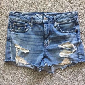 AE high waisted jean shorts